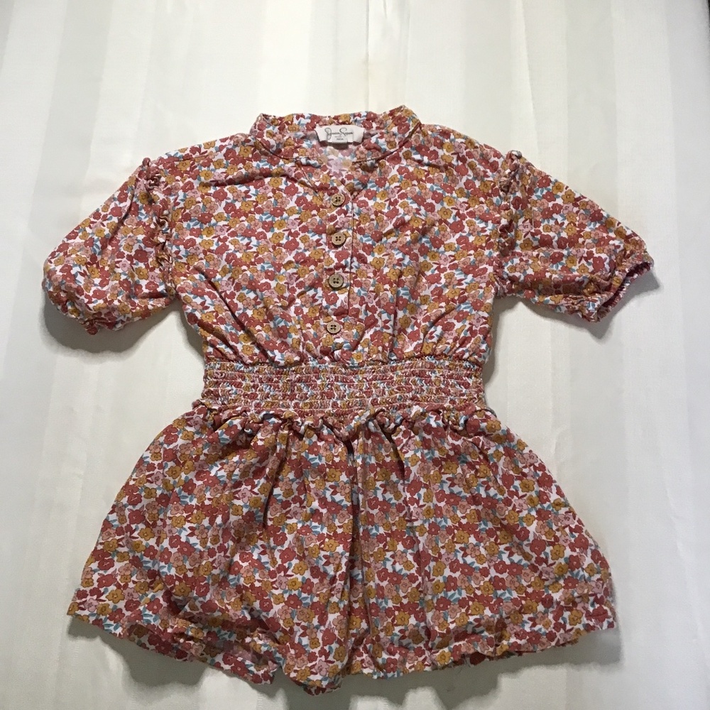 Jessica Simpson, Toddler Floral Dress, Pumpkin Spice, Size 4T